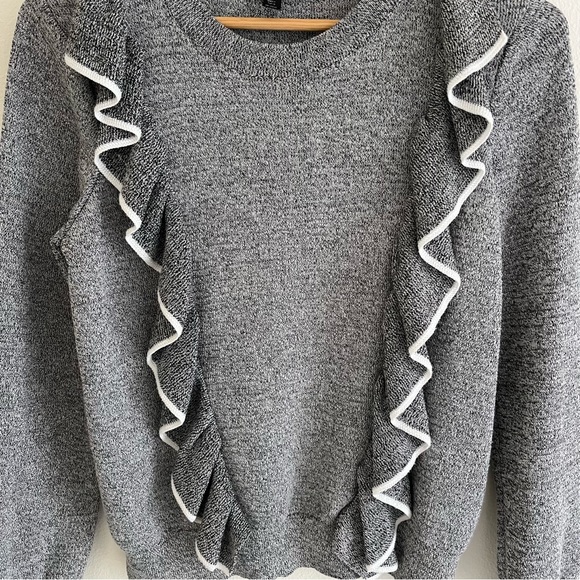 Topshop Ruffle Front Sweater - Picture 4 of 9